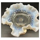 Collection of Moonstone Fenton Hobnail Glassware Pieces