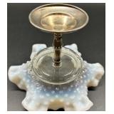 Collection of Moonstone Fenton Hobnail Glassware Pieces