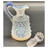 Collection of Moonstone Fenton Hobnail Glassware Pieces