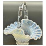 Collection of Moonstone Fenton Hobnail Glassware Pieces