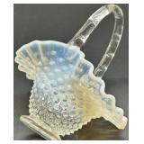 Collection of Moonstone Fenton Hobnail Glassware Pieces