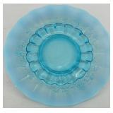 Fenton Ice Blue Glass Plate and Bowl Set with Grape Motif