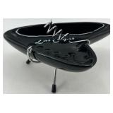 Pair of Vintage Atomic Era Ceramic Ashtrays - Black & Teal Las Vegas Souvenir