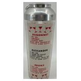 Vintage Bar Cocktail Shaker, Bar Aid table top Recipes and Tumbler