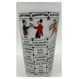 Vintage Bar Cocktail Shaker, Bar Aid table top Recipes and Tumbler