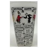 Vintage Bar Cocktail Shaker, Bar Aid table top Recipes and Tumbler