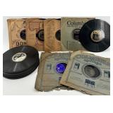 Vintage Phonograph Record Collection with Original Sleeves including Edison