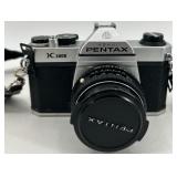 Pentax K1000 SLR Camera with Vintage Marsand Leather Camera Bag