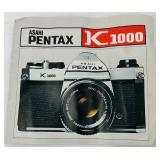 Pentax K1000 SLR Camera with Vintage Marsand Leather Camera Bag