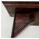 M. Bradley Framed Artwork with Ornate Wooden Shelf