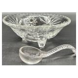 Set Anchor Hocking Pressed Glass Bowls and Platter
