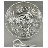 Set Anchor Hocking Pressed Glass Bowls and Platter