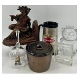 Assorted Collectible Items: Cherub Bookend, Grain Belt Beer Mug, and More