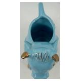 Collection of Vintage Ceramic and Glassware Including Blue Bull Pitcher