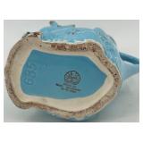 Collection of Vintage Ceramic and Glassware Including Blue Bull Pitcher