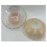 Lot of Vintage Glass Light Fixture Covers with Mounting Hardware