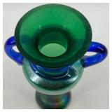 Loetz Iridescent Art Glass Vase with Handles