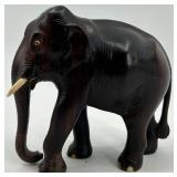 Handcrafted Wooden Elephant Figurine - Made in India