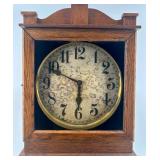 Vintage Gilbert Wall Clock with Oak Wood Case