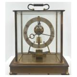 Vintage Kunde Battery-Powered Mantel Clock with Glass Enclosure