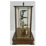 Vintage Kunde Battery-Powered Mantel Clock with Glass Enclosure