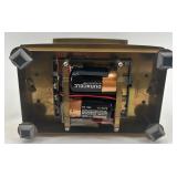 Vintage Kunde Battery-Powered Mantel Clock with Glass Enclosure