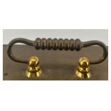 Vintage Kunde Battery-Powered Mantel Clock with Glass Enclosure