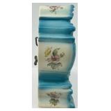 Antique Rose Porcelain Mantel Clock with Floral Design