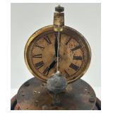 Vintage Briggs Rotating Pendulum Clock Under Glass Dome