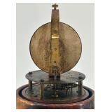 Vintage Briggs Rotating Pendulum Clock Under Glass Dome