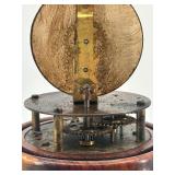 Vintage Briggs Rotating Pendulum Clock Under Glass Dome