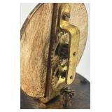 Vintage Briggs Rotating Pendulum Clock Under Glass Dome