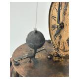 Vintage Briggs Rotating Pendulum Clock Under Glass Dome
