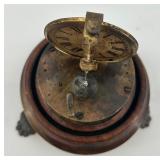 Vintage Briggs Rotating Pendulum Clock Under Glass Dome