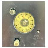 Vintage Seth Thomas Electric Alarm Clock with Square Wooden Case