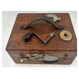 Antique Pigeon Racing Clock with Wooden Case