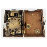 Antique Pigeon Racing Clock with Wooden Case