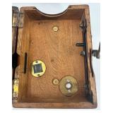 Antique Pigeon Racing Clock with Wooden Case