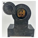 Antique Ansonia Mantel Clock with Brass Enamel Face