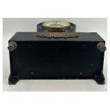 Antique Ansonia Mantel Clock with Brass Enamel Face