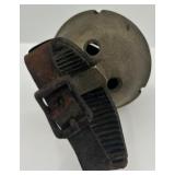 Vintage Brass Sleigh Bell with Leather Strap