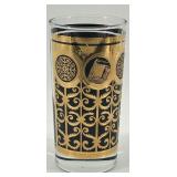 Set of 6 Vintage 22k Gold Trimmed Glass Tumblers by Prudential, 1965 Anniversary Collectible