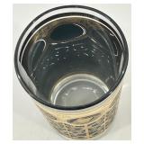 Set of 6 Vintage 22k Gold Trimmed Glass Tumblers by Prudential, 1965 Anniversary Collectible