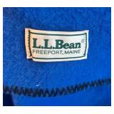 L.L. Bean Thick Blue and Black Wool Blanket
