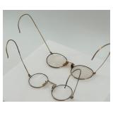 Set of 2 Vintage Eyeglasses with Folding Travel Clock