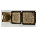 Set of 2 Vintage Eyeglasses with Folding Travel Clock