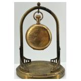 Antique Hamilton Pocket Watch in Brass Stand