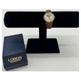 Lorus Quartz Mickey Mouse Watch with Brown Leather Strap in Original Case
