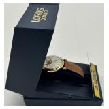 Lorus Quartz Mickey Mouse Watch with Brown Leather Strap in Original Case