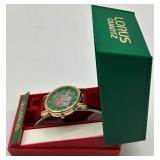 Lorus Quartz Disney Holiday Watch with Red Leather Strap in Original Case